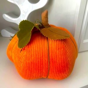 Vintage Hallmark Stuffed plush Pumpkin Fall decor large 11”